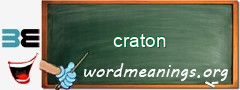 WordMeaning blackboard for craton